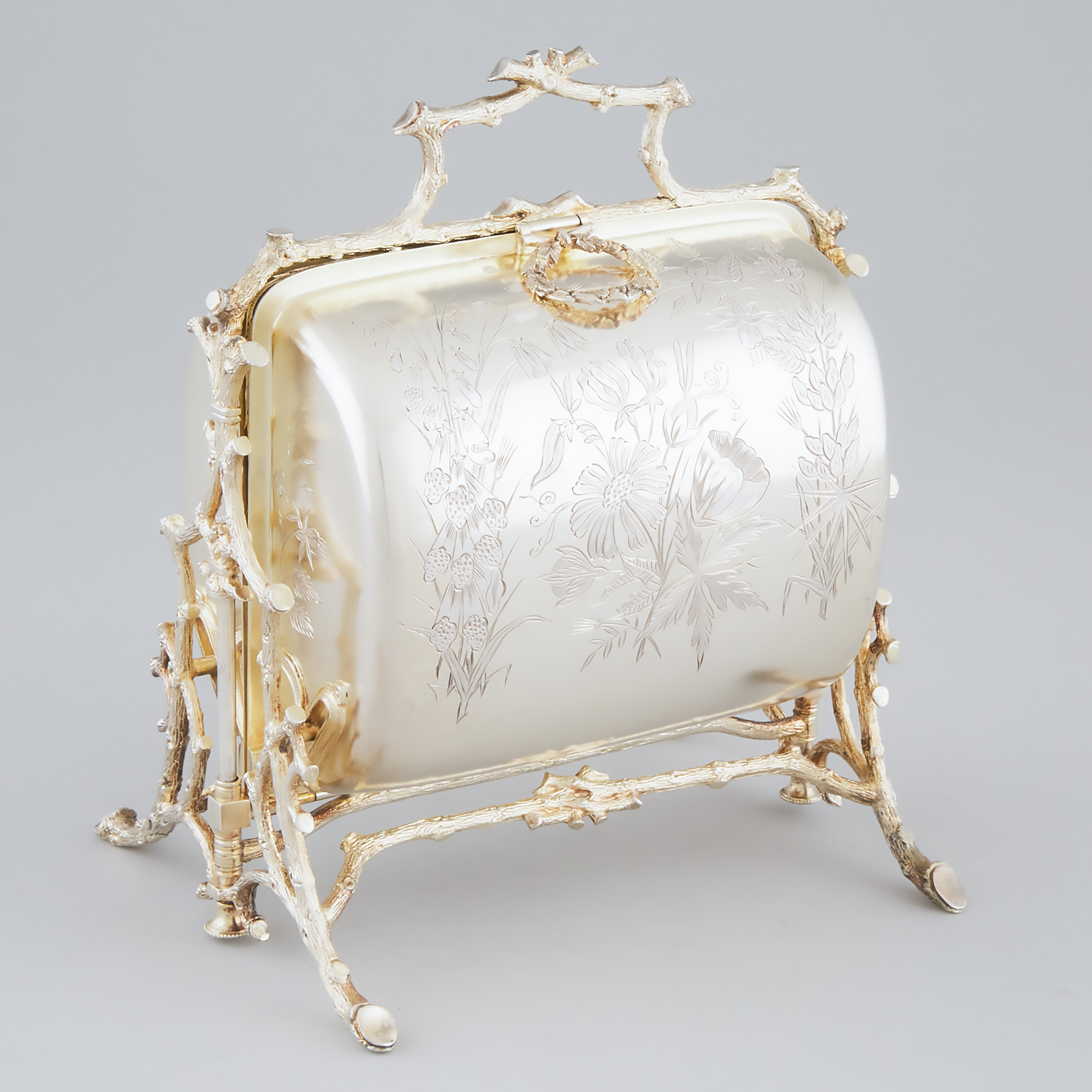 English Silver Plated Biscuitier,