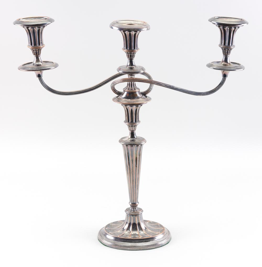 ENGLISH SILVER PLATED CANDELABRUM