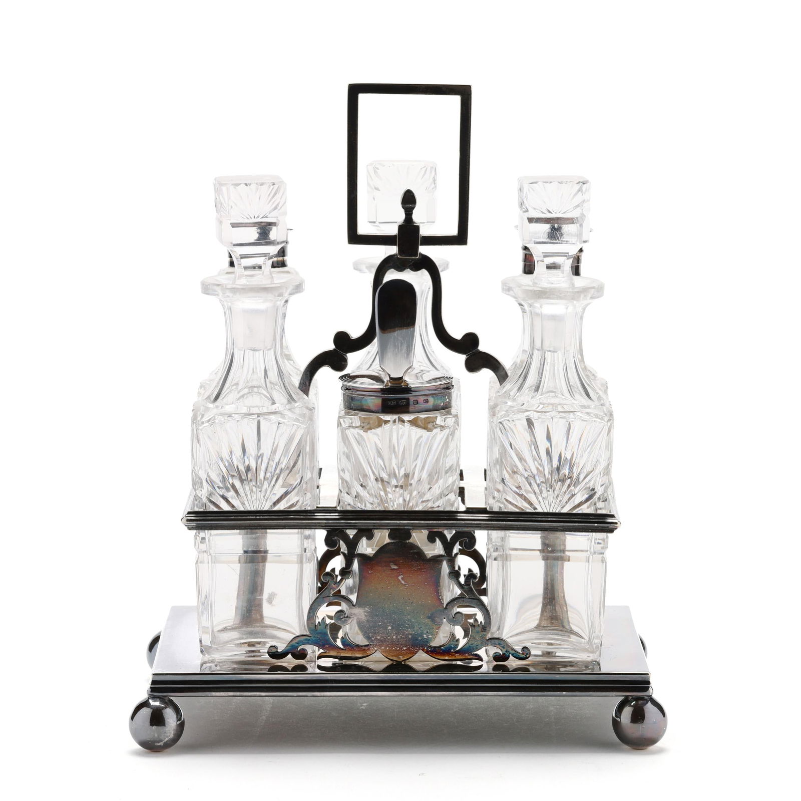 ENGLISH SILVER-PLATED CRUET