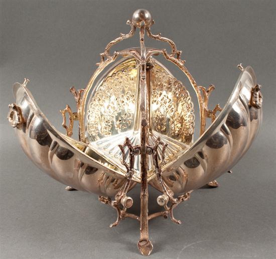 English silver-plated folding