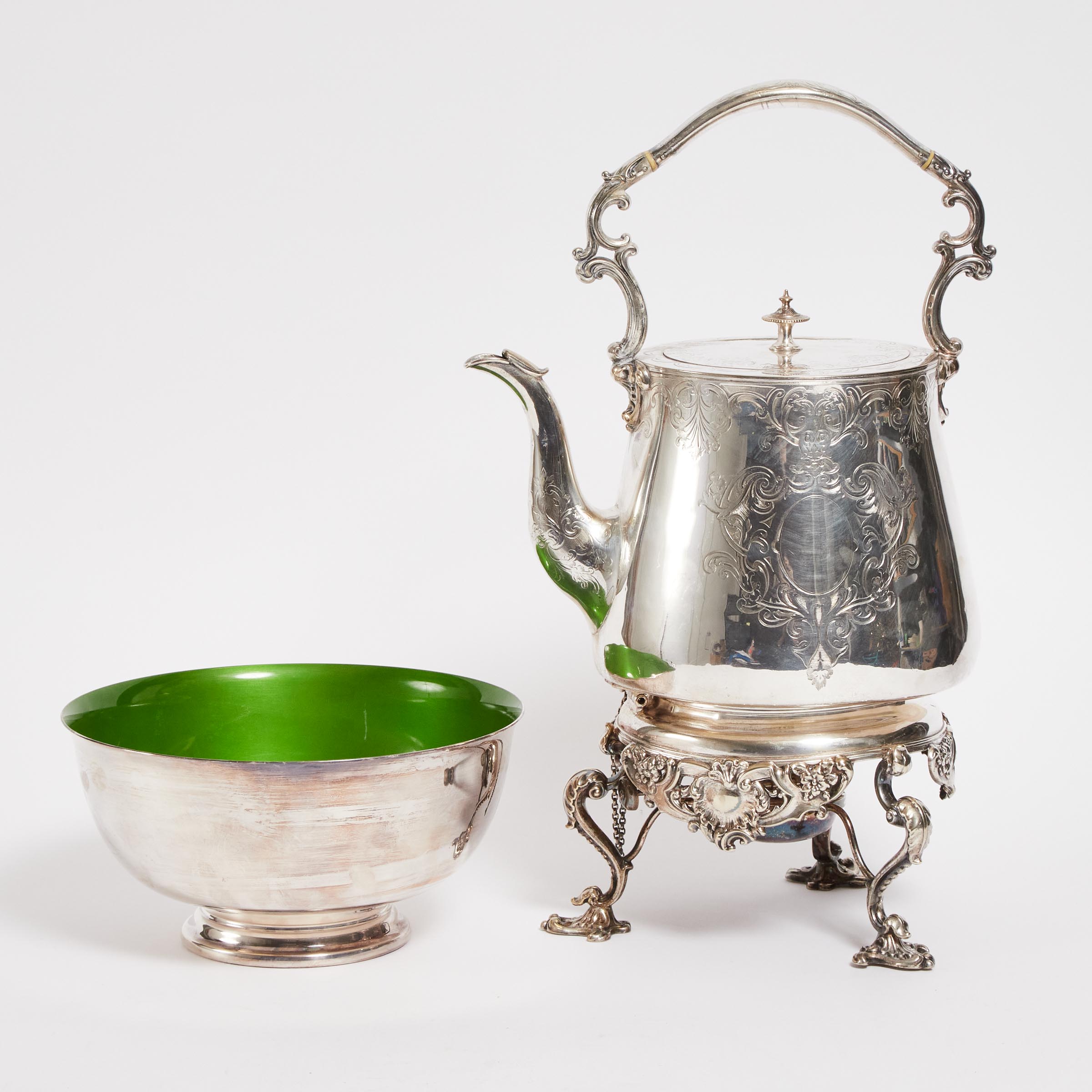 English Silver Plated Kettle on