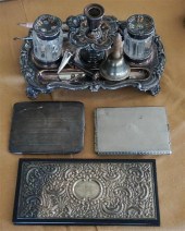 ENGLISH SILVER PLATED STANDISH