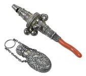ENGLISH SILVER RATTLE AND PERF