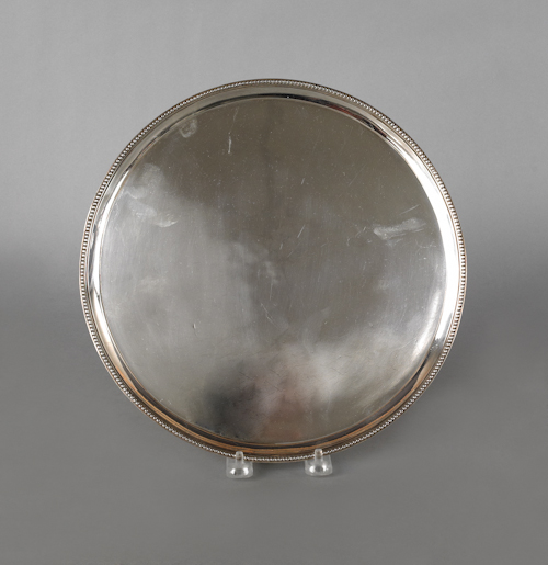 English silver salver 1786-1787