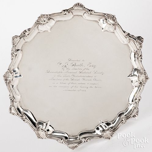 ENGLISH SILVER SALVER,