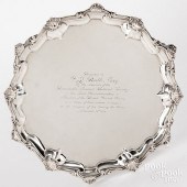 ENGLISH SILVER SALVER, 1859-18