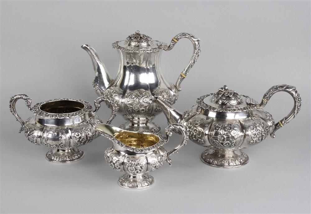 ENGLISH SILVER SERVICE 19th century