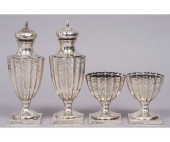 ENGLISH SILVER SHAKERS AND SAL