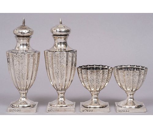 ENGLISH SILVER SHAKERS AND
