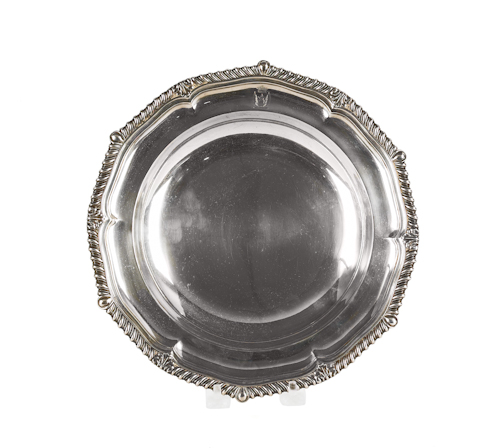 English silver shallow bowl