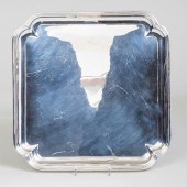 ENGLISH SILVER SHAPED SALVERMa