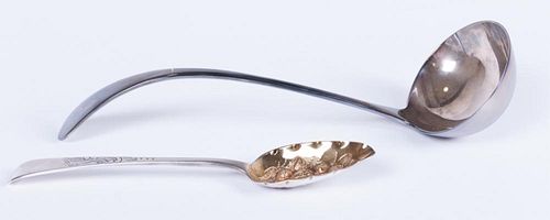 ENGLISH SILVER SPOON AND SLIVER