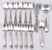 ENGLISH SILVER SPOONS AND SAUC