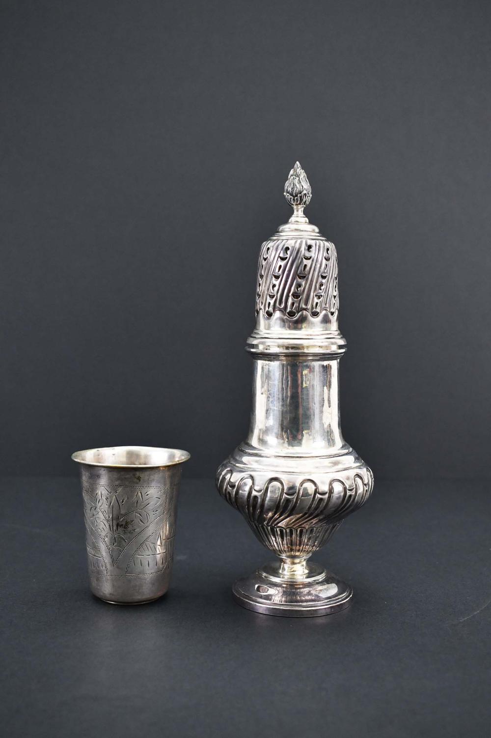ENGLISH SILVER SUGAR CASTER &