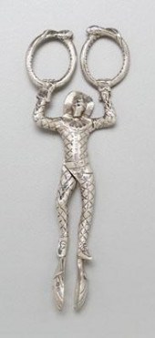 English silver sugar tongs, fi