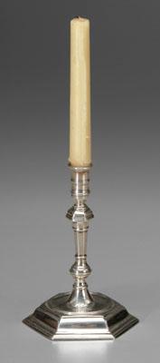 English silver taperstick,