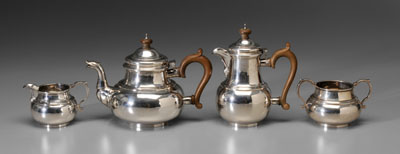 English Silver Tea Service mid 20th