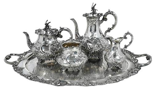 ENGLISH SILVER TEA SERVICE,
