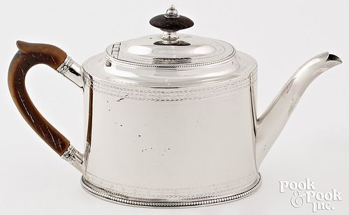 ENGLISH SILVER TEAPOT,