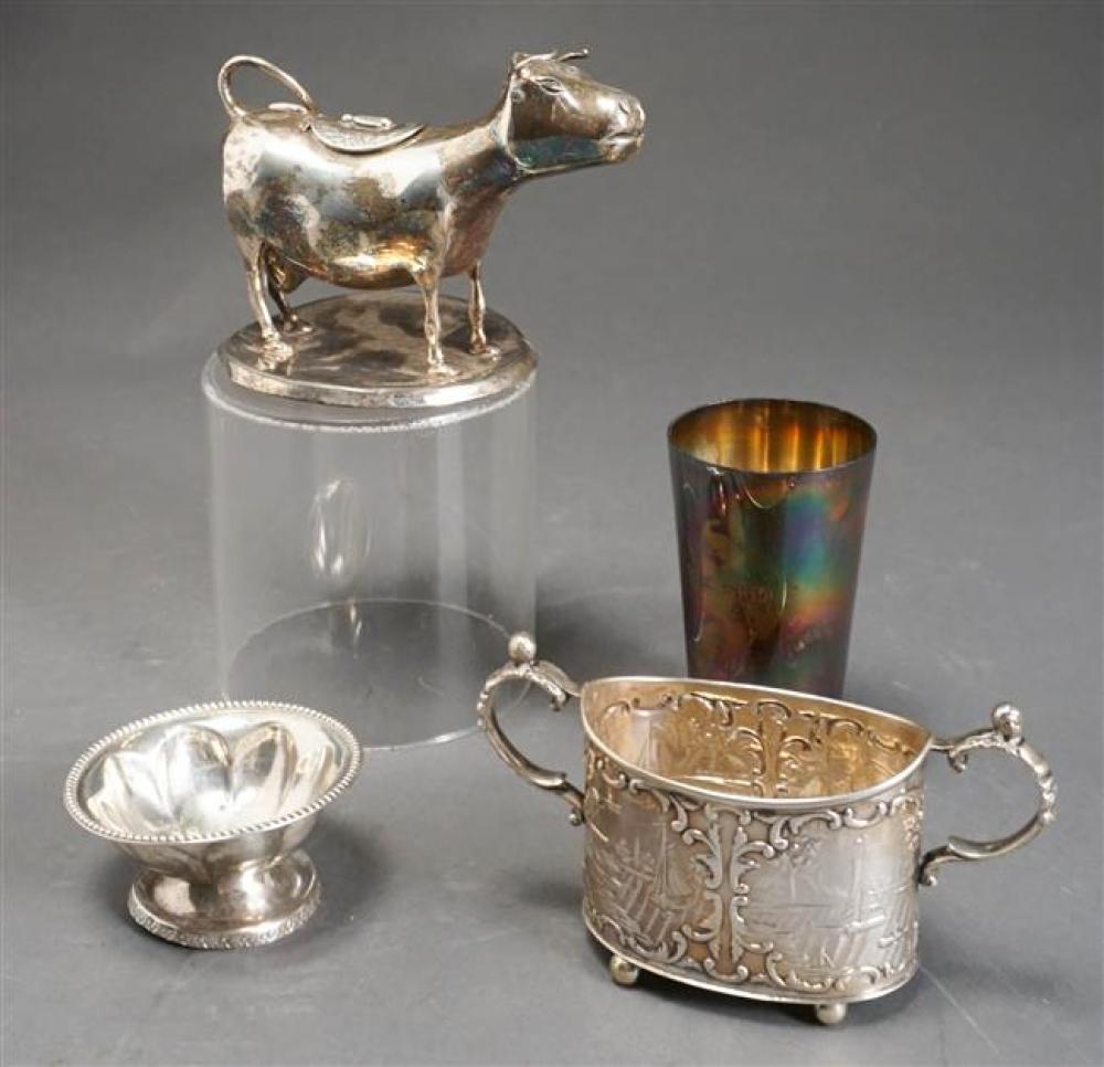 ENGLISH SILVER TWO-HANDLE SUGAR,