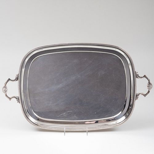 ENGLISH SILVER TWO-HANDLED TRAYMark