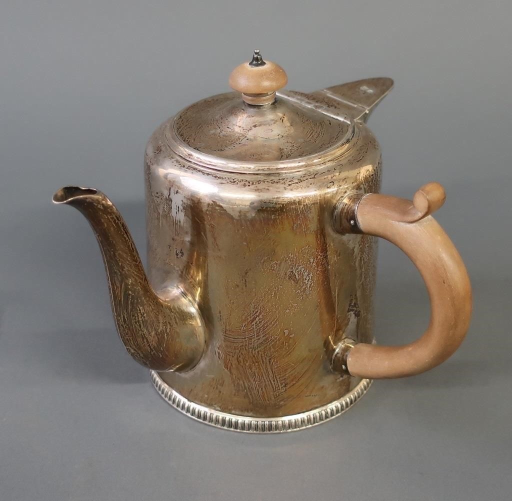 English silver warming pot with