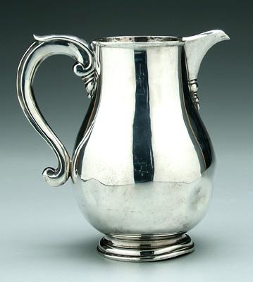English silver water pitcher,