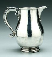 English silver water pitcher,