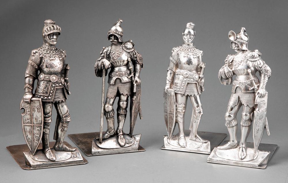ENGLISH SILVERPLATE BOOKENDSPair of