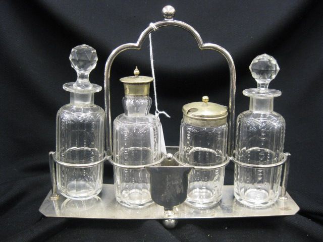 English Silverplate Castor Set four