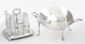 English silverplate cruet set