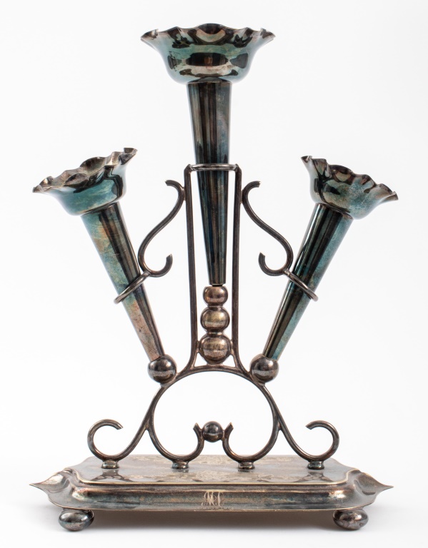 ENGLISH SILVERPLATE EPERGNE WITH