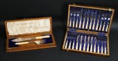 ENGLISH SILVERPLATE FISH SET &