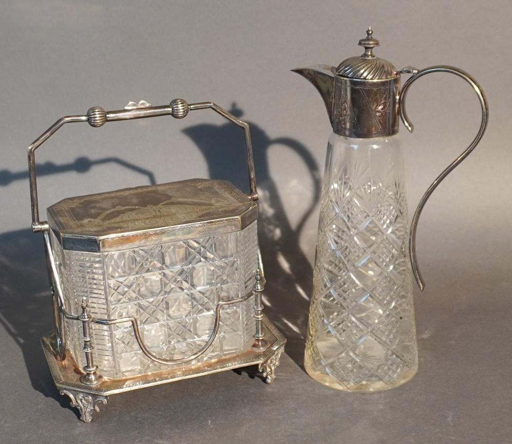ENGLISH SILVERPLATE MOUNTED CRYSTAL