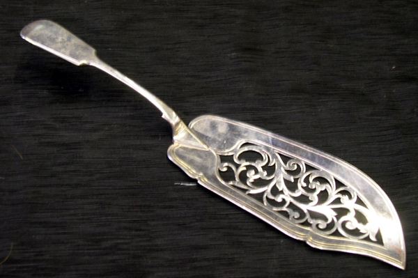 English Silverplate Pierced Blade
