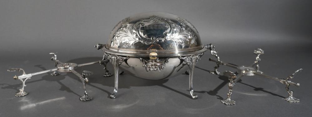 ENGLISH SILVERPLATE ROLL TOP FOOD