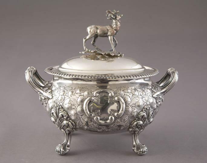 English Silverplate Soup Tureen, 