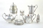 English silverplate table arti