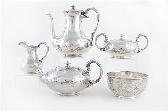 English silverplate tea and