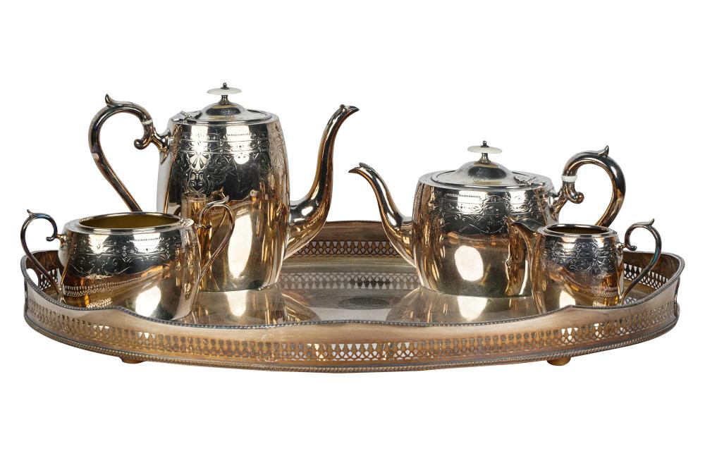 ENGLISH SILVERPLATE TEA & COFFEE