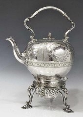 ENGLISH SILVERPLATE TEAPOT ON