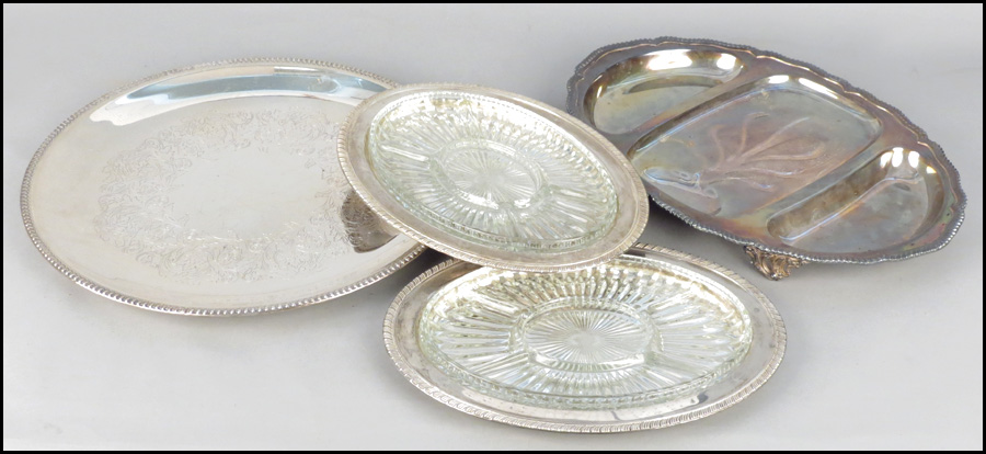 ENGLISH SILVERPLATE THREE-PIECE TEA