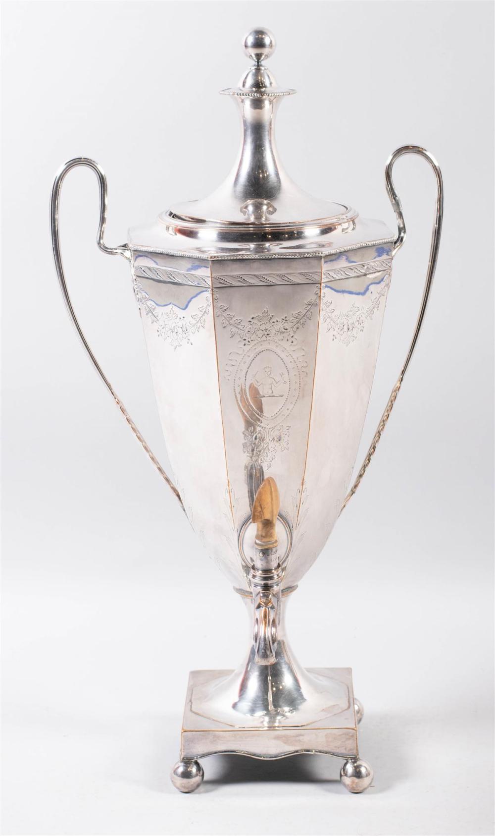 ENGLISH SILVERPLATED ARMORIAL HOT