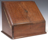 ENGLISH SLANT-FRONT OAK WRITIN
