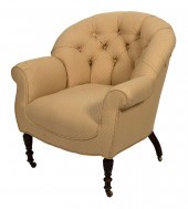ENGLISH SLIPPER CHAIR 19TH CEN
