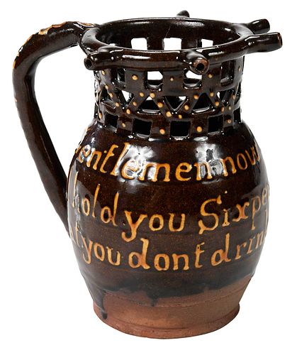 ENGLISH SLIPWARE PUZZLE JUGwith