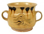 ENGLISH SLIPWARE TWO HANDLED C