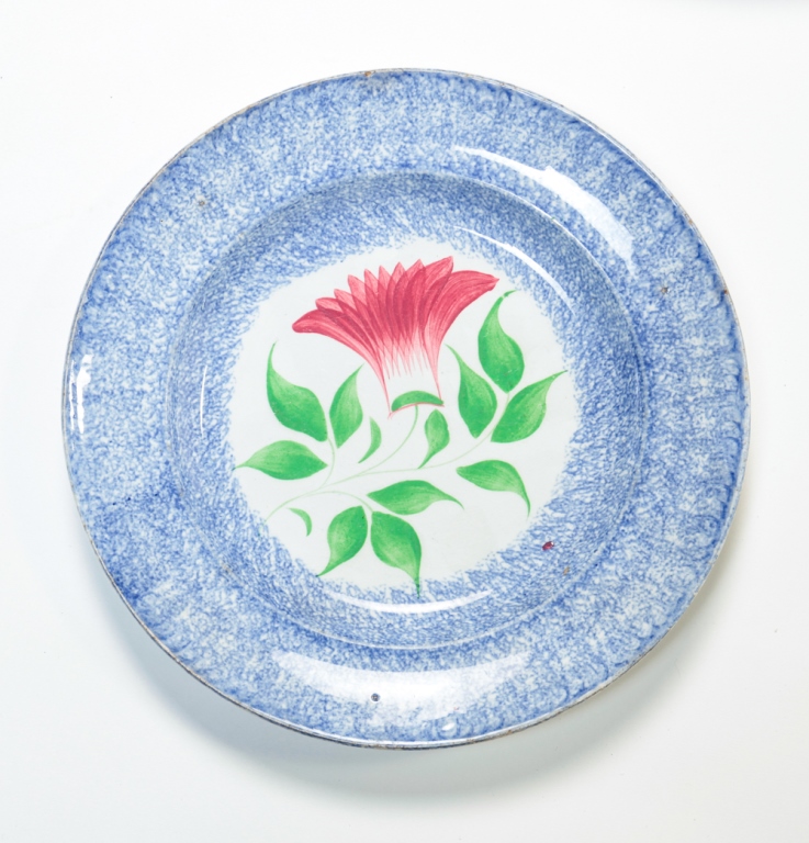 ENGLISH SPATTERWARE THISTLE