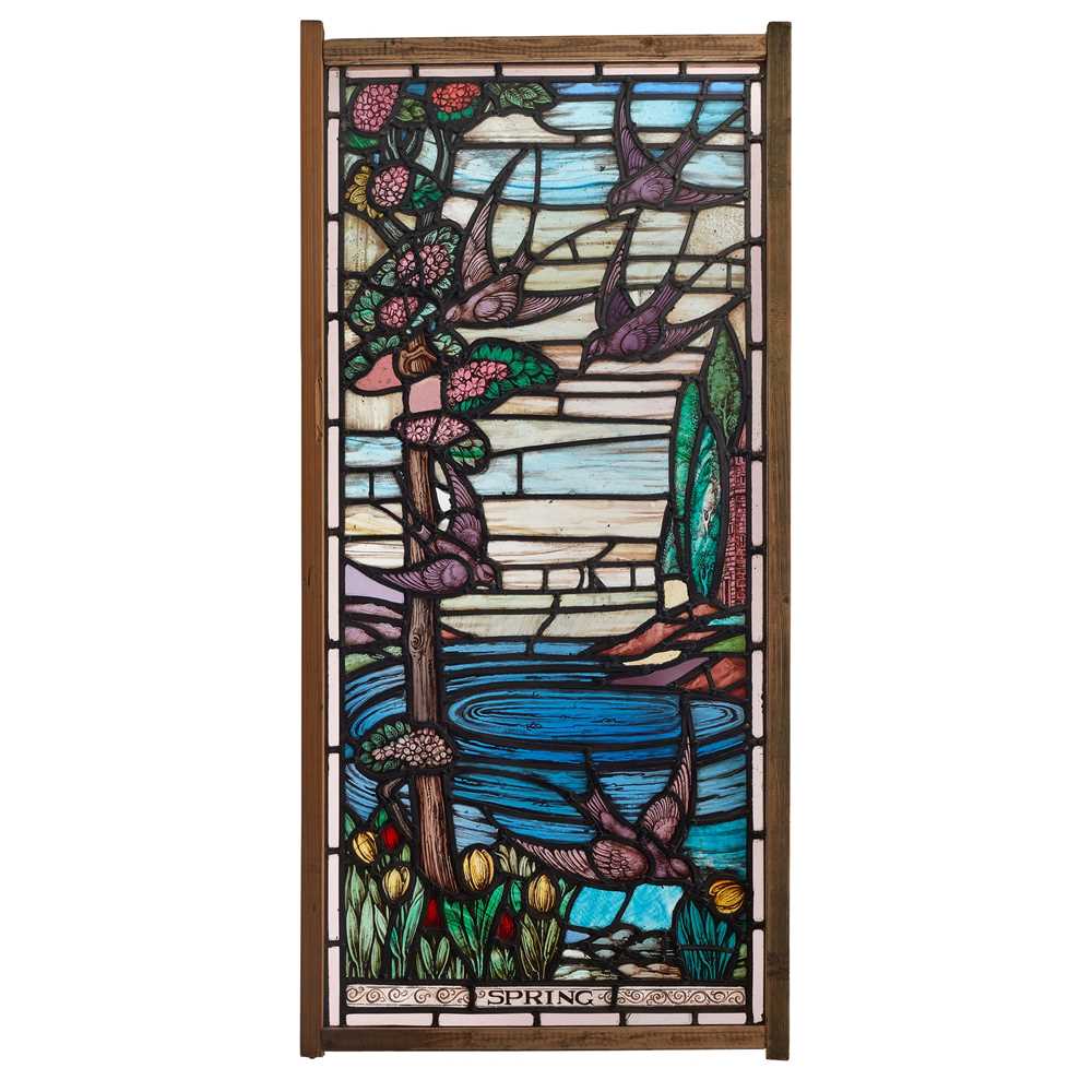 ENGLISH 'SPRING', STAINED GLASS