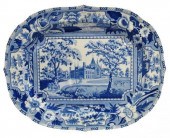 ENGLISH STAFFORDSHIRE BLUE TRA